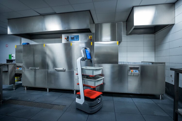 rhima afwasmachine in groot wereldrestaurant