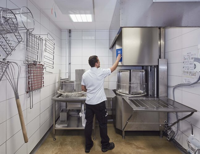 RHIMA WD 90 DUR krachtige pannenwasmachine voor GN-bakken